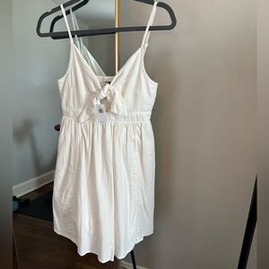 NWT white linen dress size small